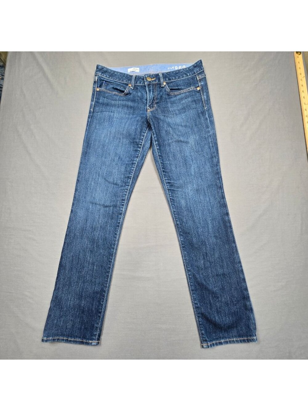 Gap 1969 Womens 28 6 Real Straight Jeans Dark Wash Classic Denim